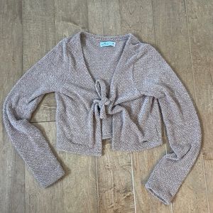 Tan Hollister Front Tie Top